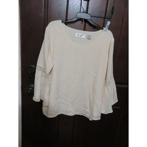 PRETTY RANCHO ESTANCIA CREME COLOR BLOUSE SIZE XL